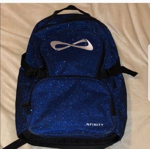Blue sparkle Nfinity backpack
